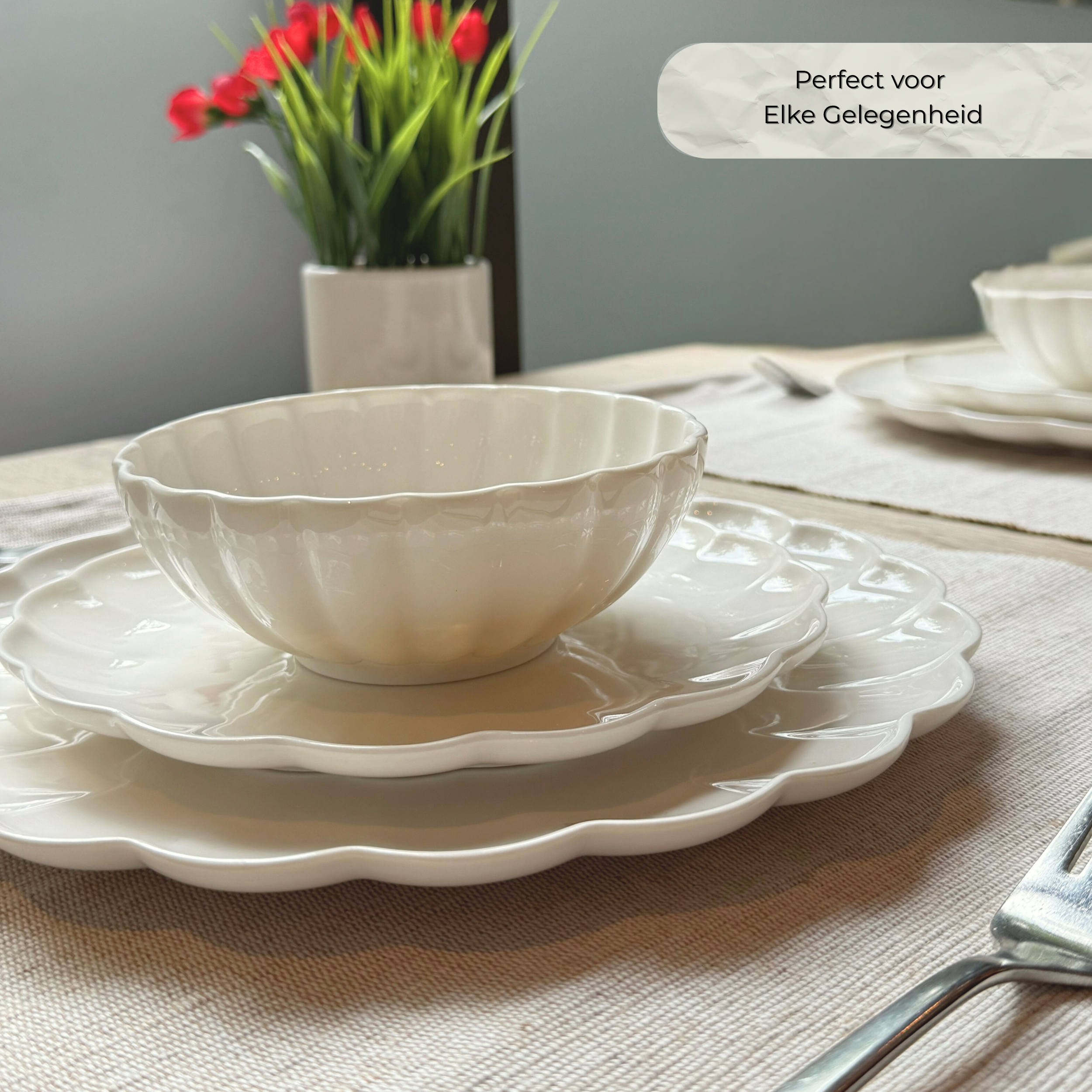 OZ Home Bavary serviesset 24-delig – Porselein – 6 personen – Lotus Design